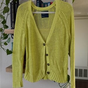 American Eagle Outfitters Vibrant Green Cardigan